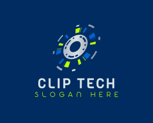 Cyber Tech Disc logo design