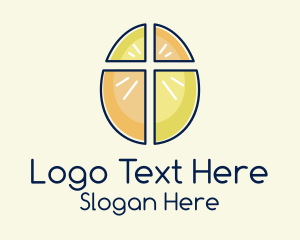 Event - Easter Egg Cross logo design