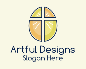 Easter Egg Cross  logo design