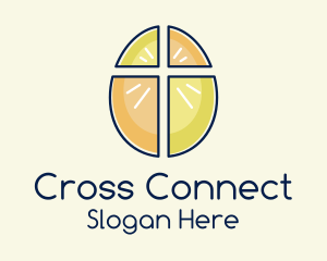 Cross - Easter Egg Cross logo design