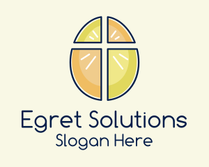 Easter Egg Cross  logo design