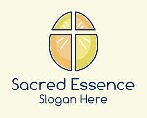 Sacramental - Easter Egg Cross logo design