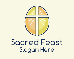 Eucharist - Easter Egg Cross logo design