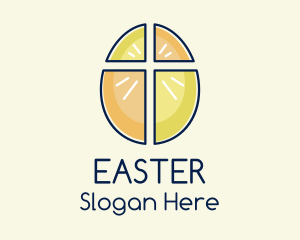 Easter Egg Cross  logo design