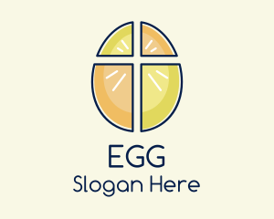 Easter Egg Cross  logo design