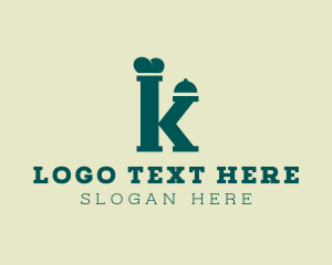 Kitchen - Meal Cover Letter K logo design