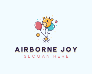 Balloon - Giraffe Party Balloons logo design