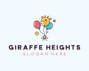 Giraffe Party Balloons  logo design