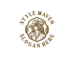 Fashionista - Western Hat Fashion logo design