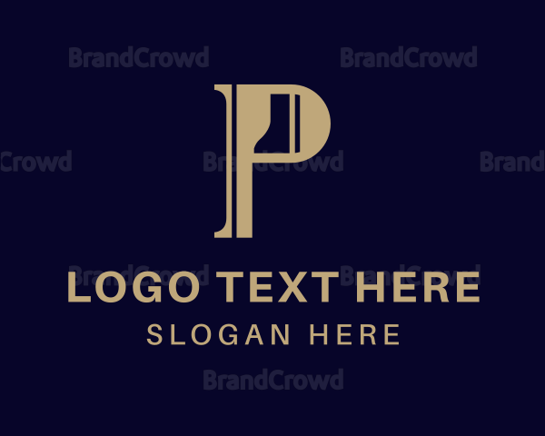 Simple Business Letter P Logo