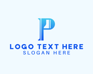 Simple Business Letter P Logo