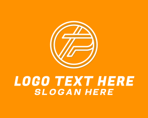 Circle Modern Logistics Letter P Logo