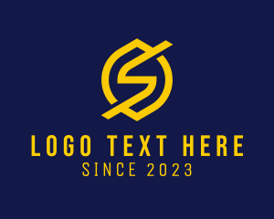 Thunder Bolt - Electrical Shield Letter S logo design