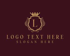 High End - Luxury Crown Crest logo design