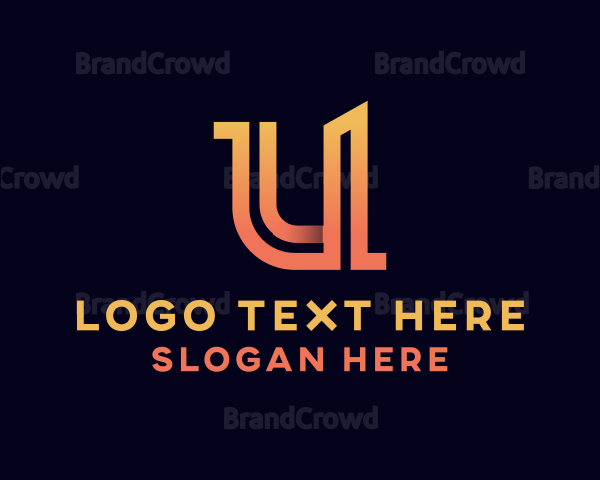 Digital Gradient Letter U Logo