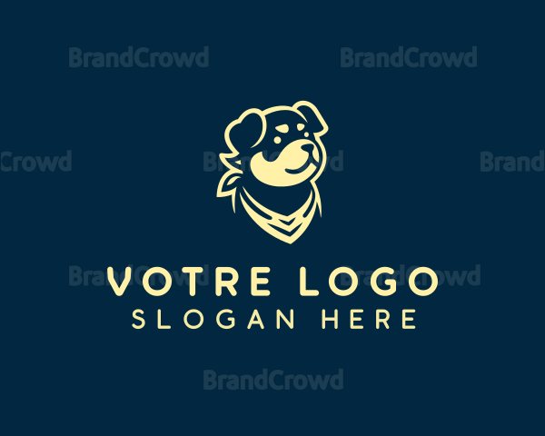 Cute Dog Scarf Logo