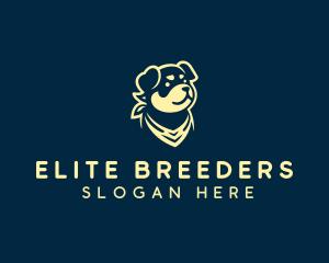 Cute Dog Scarf logo design