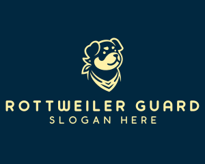 Rottweiler - Cute Dog Scarf logo design