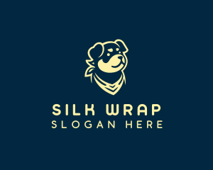 Cute Dog Scarf logo design