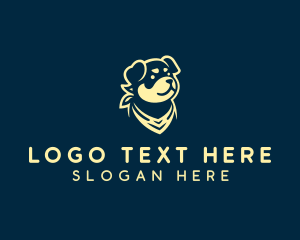 Dog - Cute Dog Scarf logo design