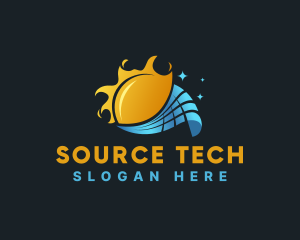 Source - Sun Power Solar Energy logo design