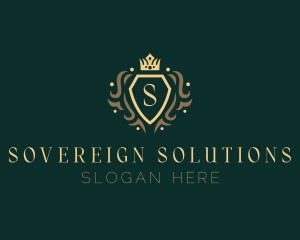 Sovereign - Ornamental Crown Shield logo design