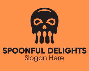 Spoon - Skull Spoon Pirate logo design