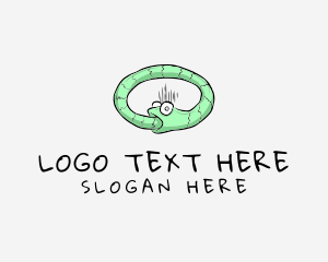 Animal - Snake Animal Cartoon logo design