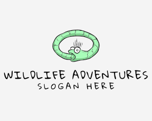 Snake Animal Cartoon logo design