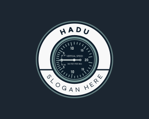 Emblem - Aircraft Gauge Meter logo design