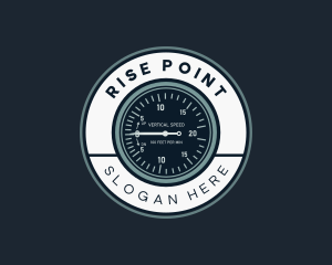 Aircraft Gauge Meter logo design