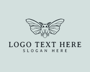 Rustic - Rustic Moth Insect logo design