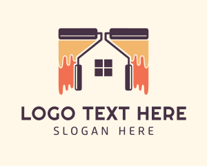 Eco Friendly Products - Paint Roller House Renovation logo design