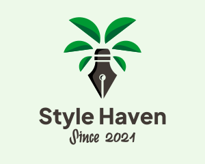 Writer - Pen Palm Tree Publishing logo design