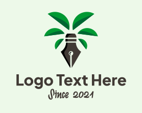 Writting - Pen Palm Tree Publishing logo design