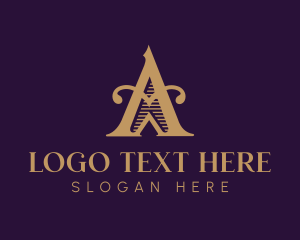 Elegant Antique Medieval Letter A Logo