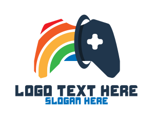 Lgbt - Rainbow Controller Gaming logo design