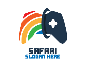 Rainbow Controller Gaming Logo