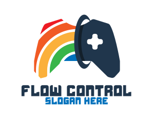 Rainbow Controller Gaming logo design