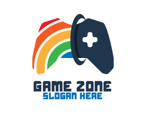 Rainbow Controller Gaming logo design