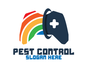 Rainbow Controller Gaming logo design