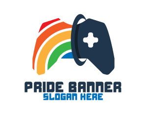 Rainbow Controller Gaming logo design