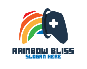 Rainbow Controller Gaming logo design