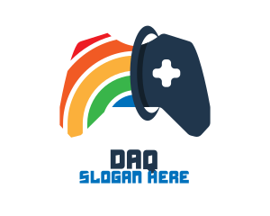 Lgbt - Rainbow Controller Gaming logo design