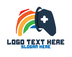 Game Controller - Rainbow Controller Gaming logo design