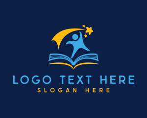 Library - Storyteller Kid Book logo design