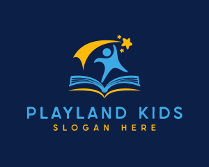 Kid - Storyteller Kid Book logo design