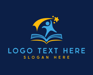 Kid - Storyteller Kid Book logo design