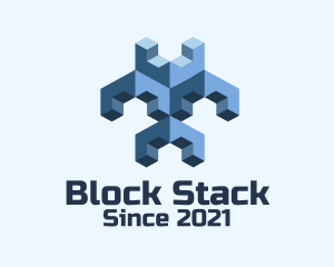 3D Gaming Blocks logo design
