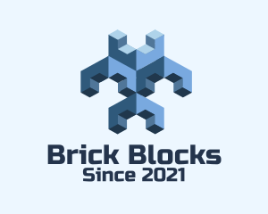 Blocks - 3D Gaming Blocks logo design